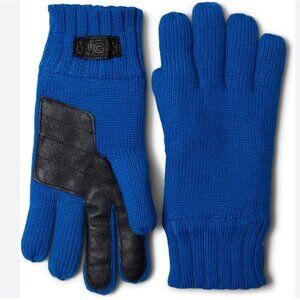 UGG "Palm Patch" Leather & Knit Gloves